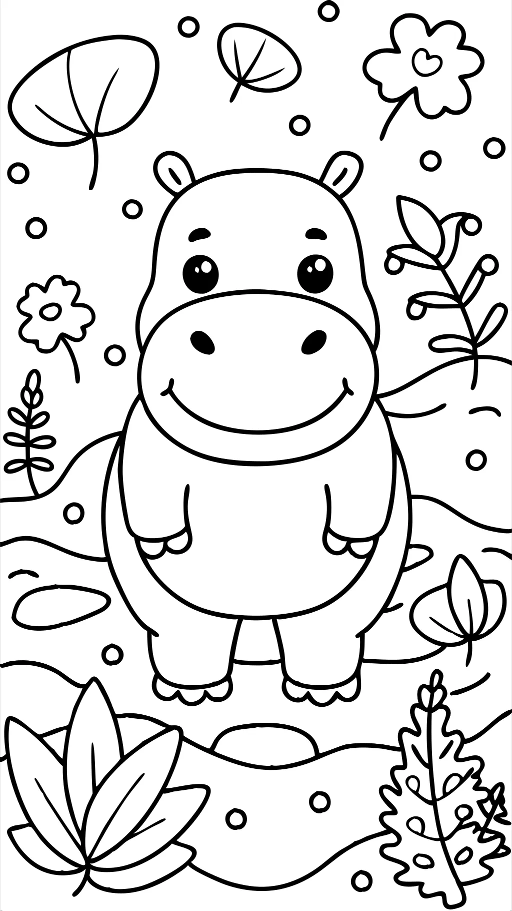 coloriage hippopotame